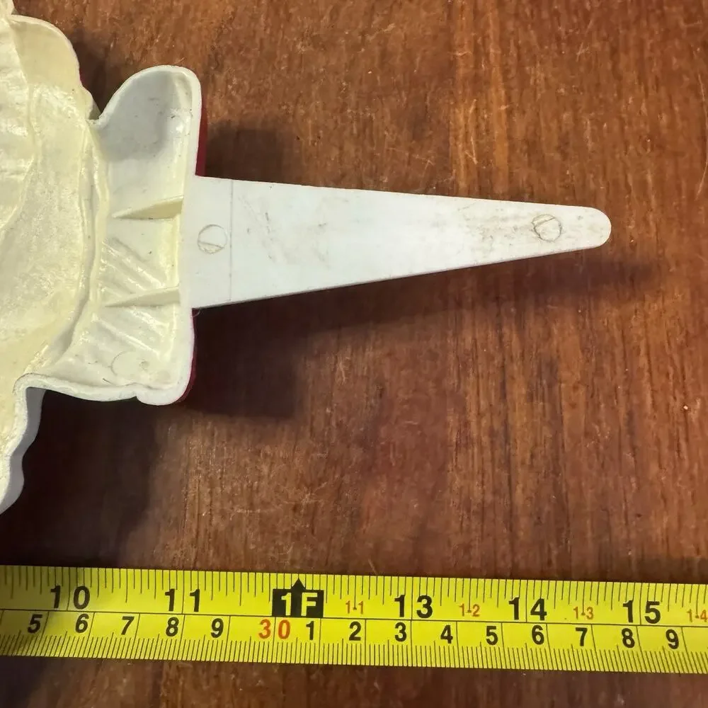 Vintage Christmas Santa Mrs Claus Plastic Light Covers Yard Stakes Set of 3